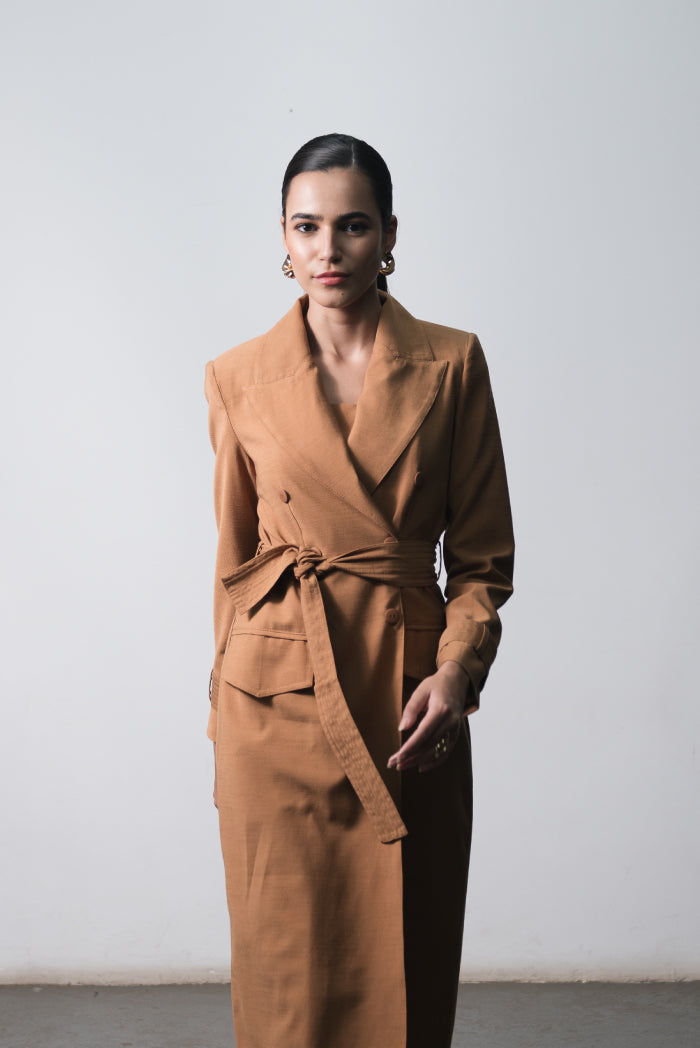 Trench Coat Romana Caramelo