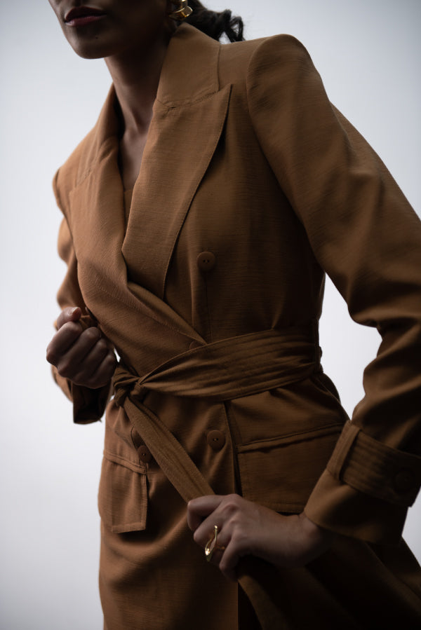 Trench Coat Romana Caramelo