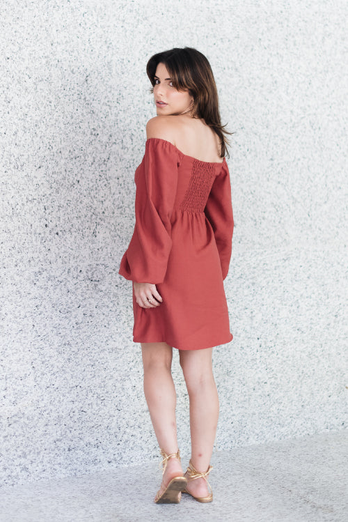 Vestido Eugênia Goiaba