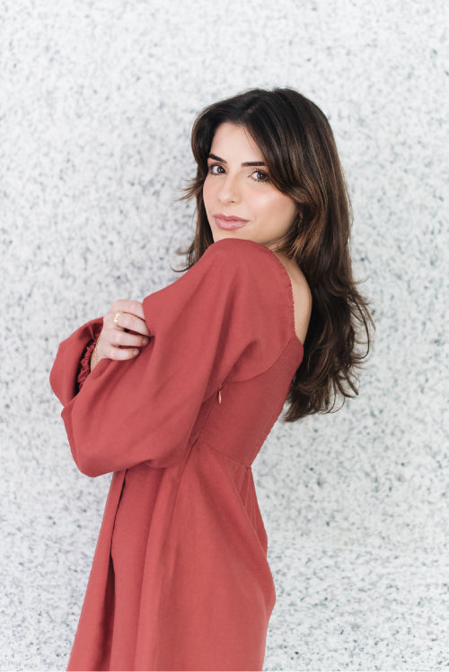 Vestido Eugênia Goiaba