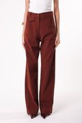 Calça Pantalona Ciça Marrom Chocolate