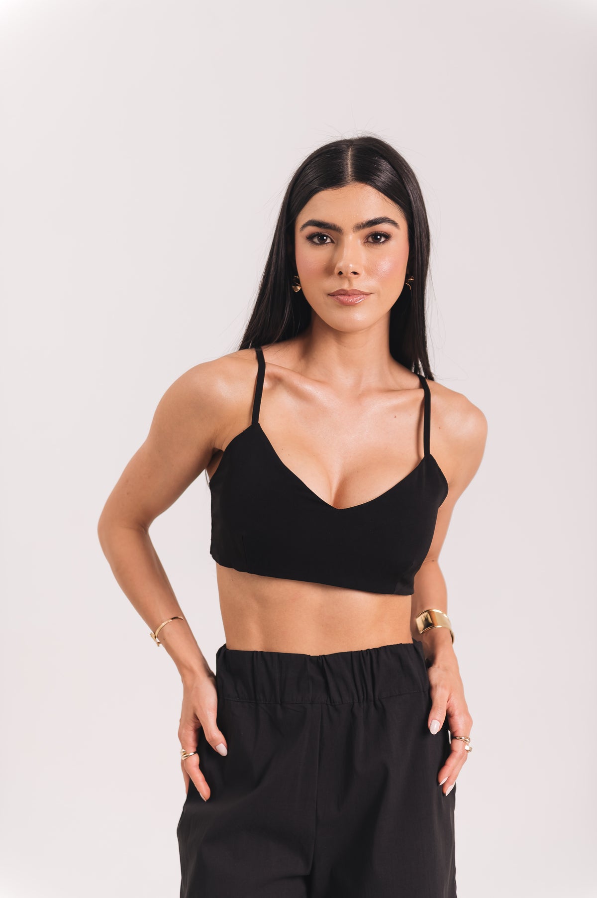 Top Alcinha Alfaiataria Antônia Preto Ällie