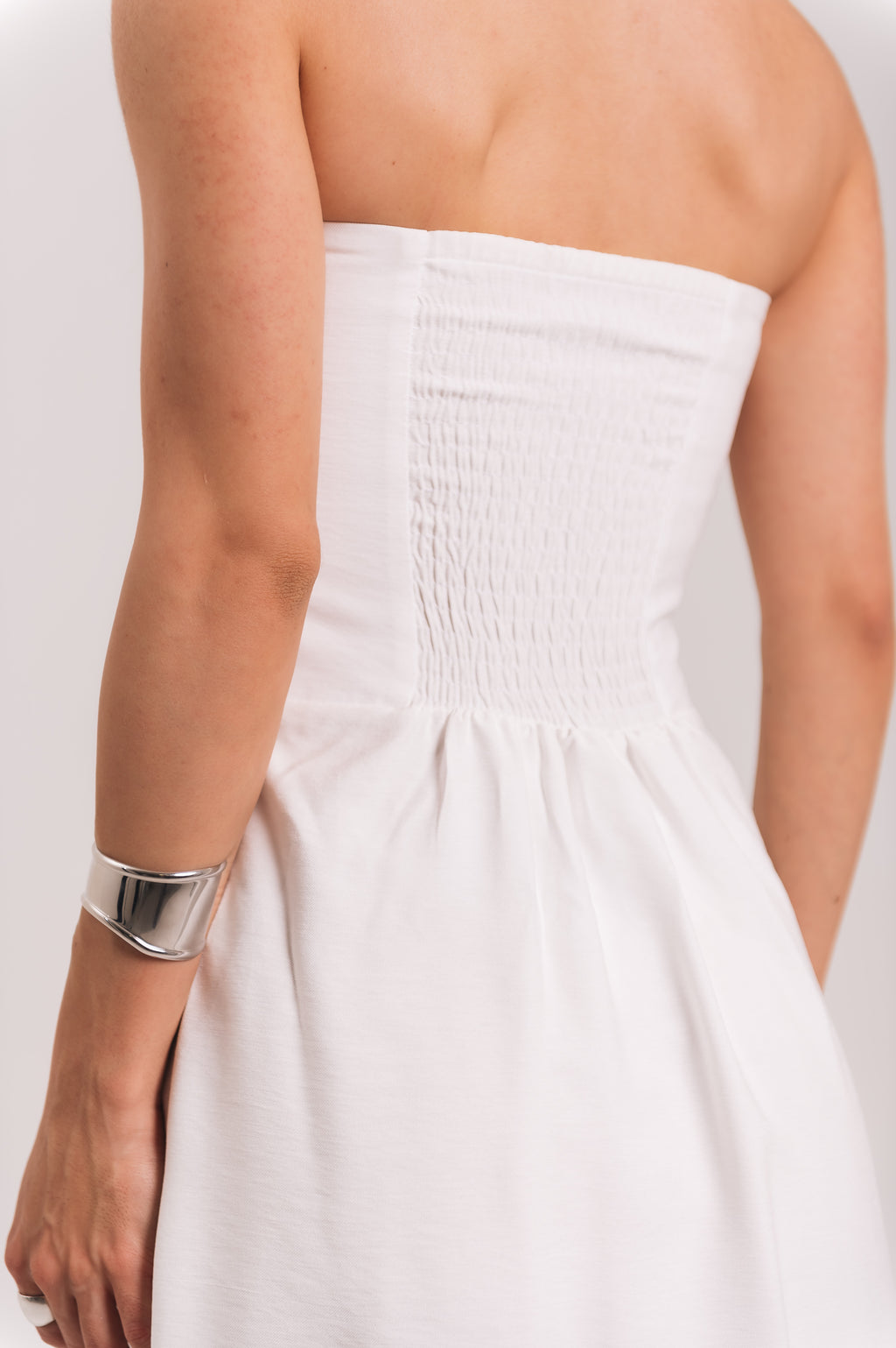 Vestido Midi Moniz Off White Saphir