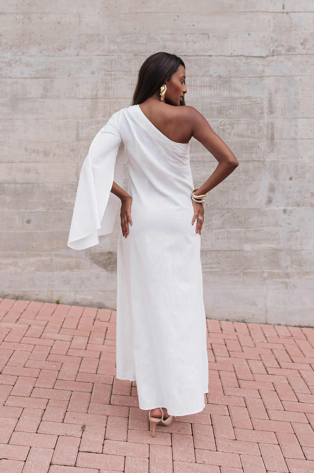 Vestido Fiorella Linho Off White