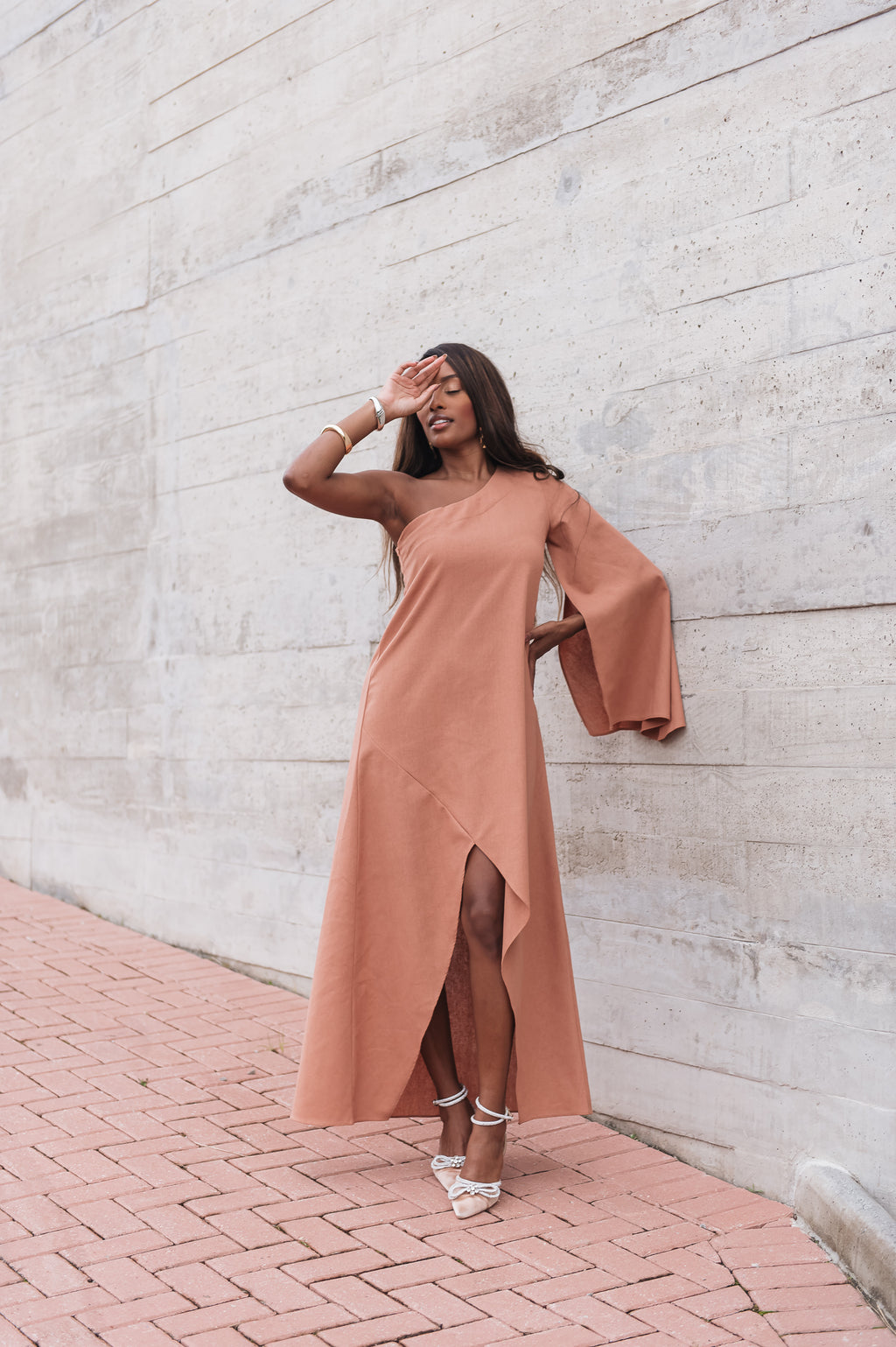 Vestido Fiorella Linho Doce de Leite