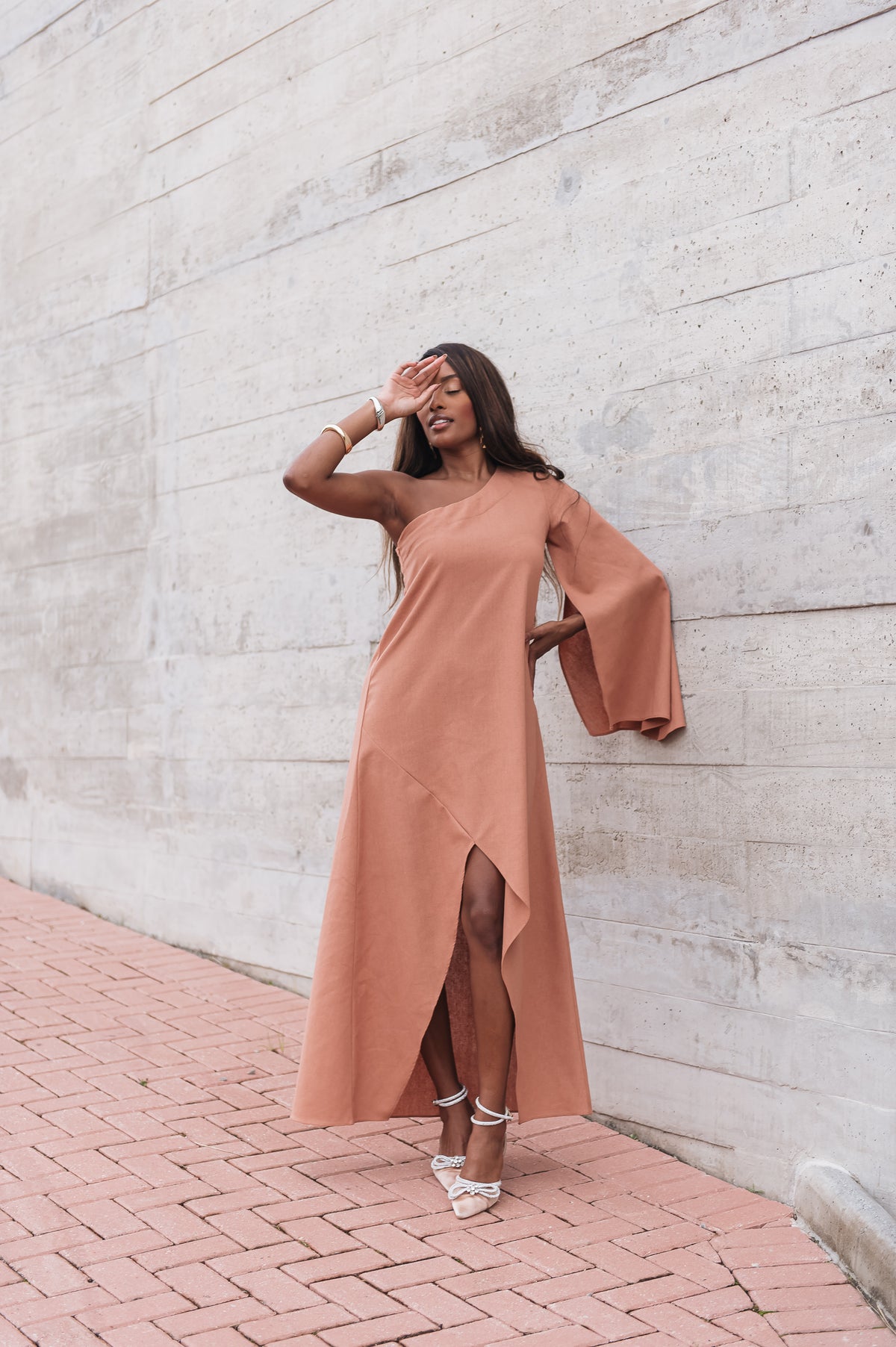 Vestido Fiorella Linho Doce de Leite
