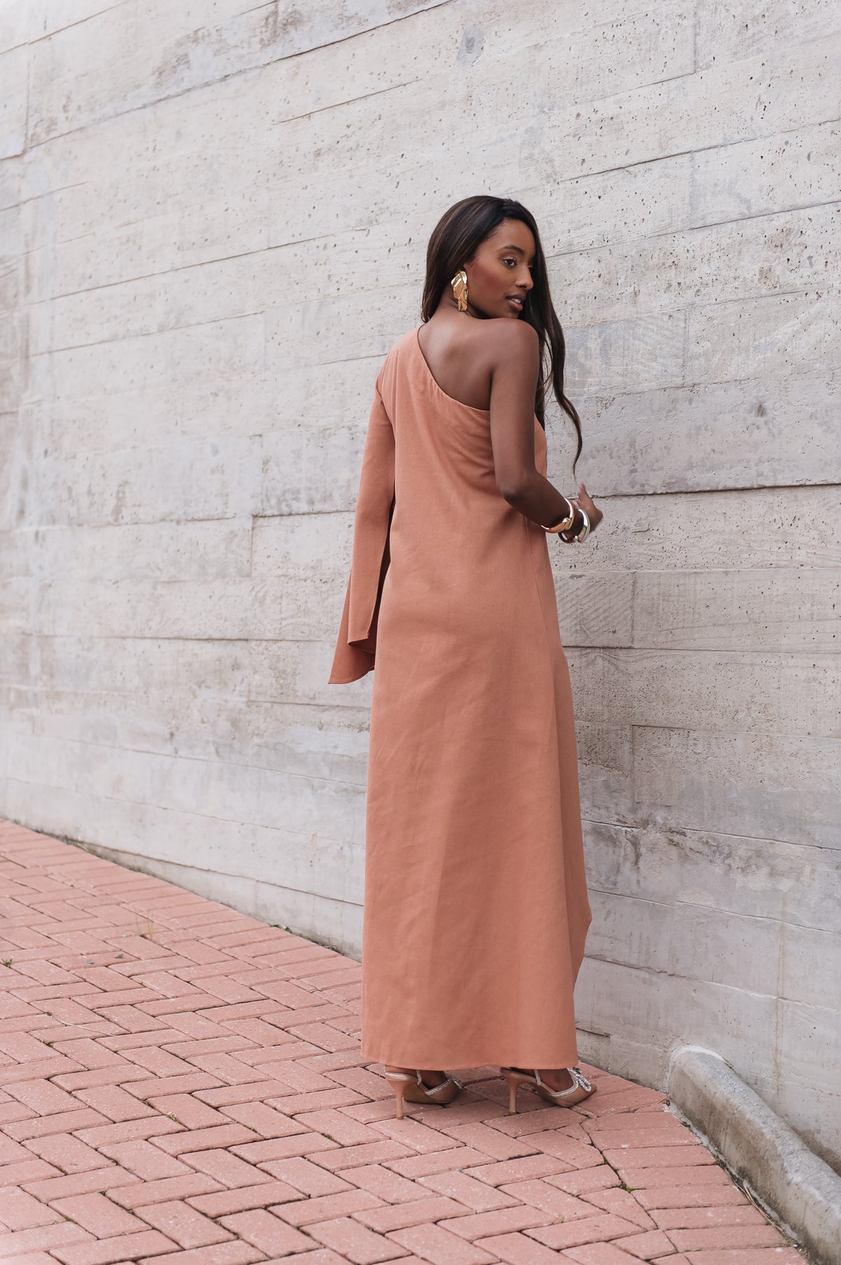 Vestido Fiorella Linho Doce de Leite