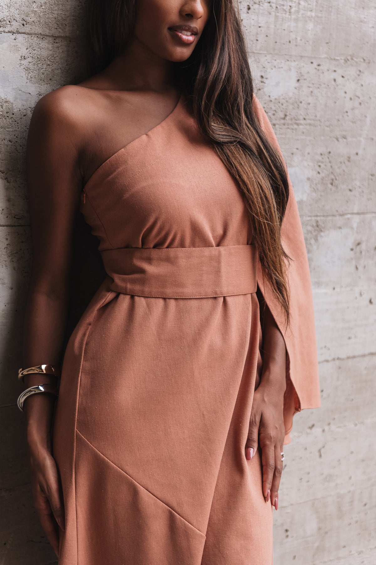 Vestido Fiorella Linho Doce de Leite