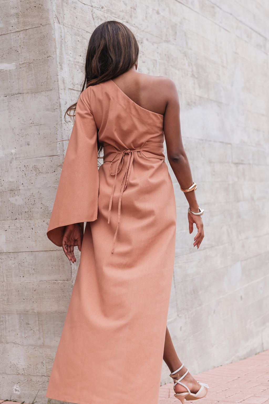 Vestido Fiorella Linho Doce de Leite