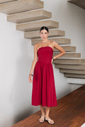 Vestido Midi Moniz Cereja Ällie