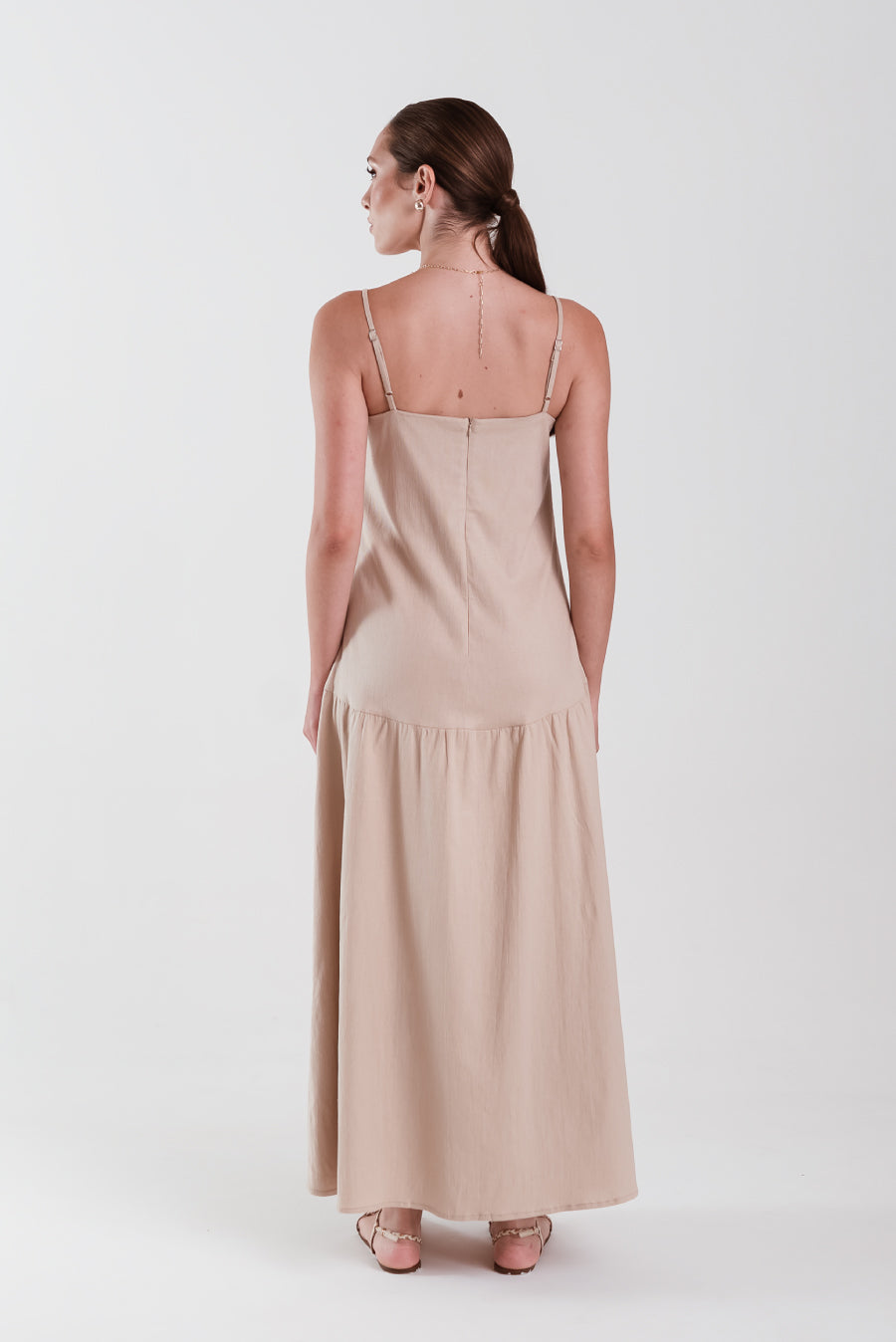 Vestido Daya Linho Nude