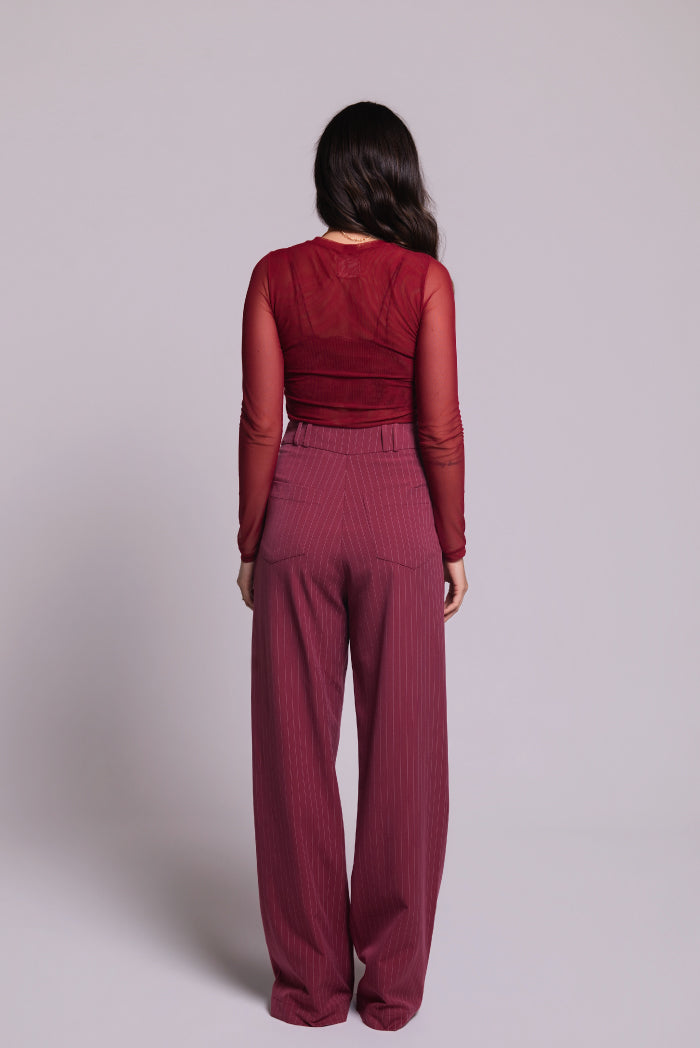 Blusa Tule Mila Marsala