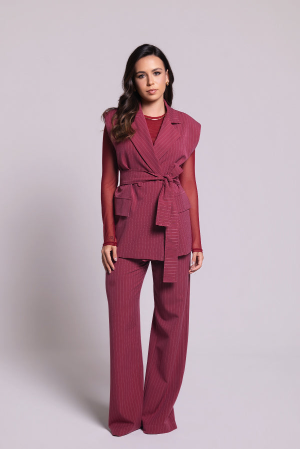 Blusa Tule Mila Marsala