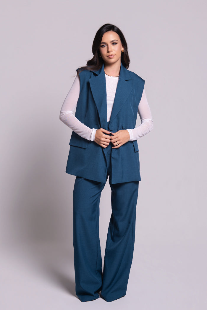 Colete Tereza Azul Petróleo