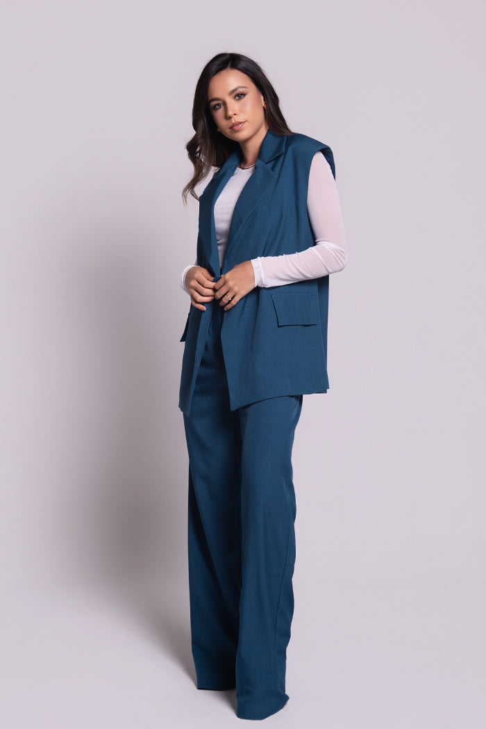 Colete Tereza Azul Petróleo