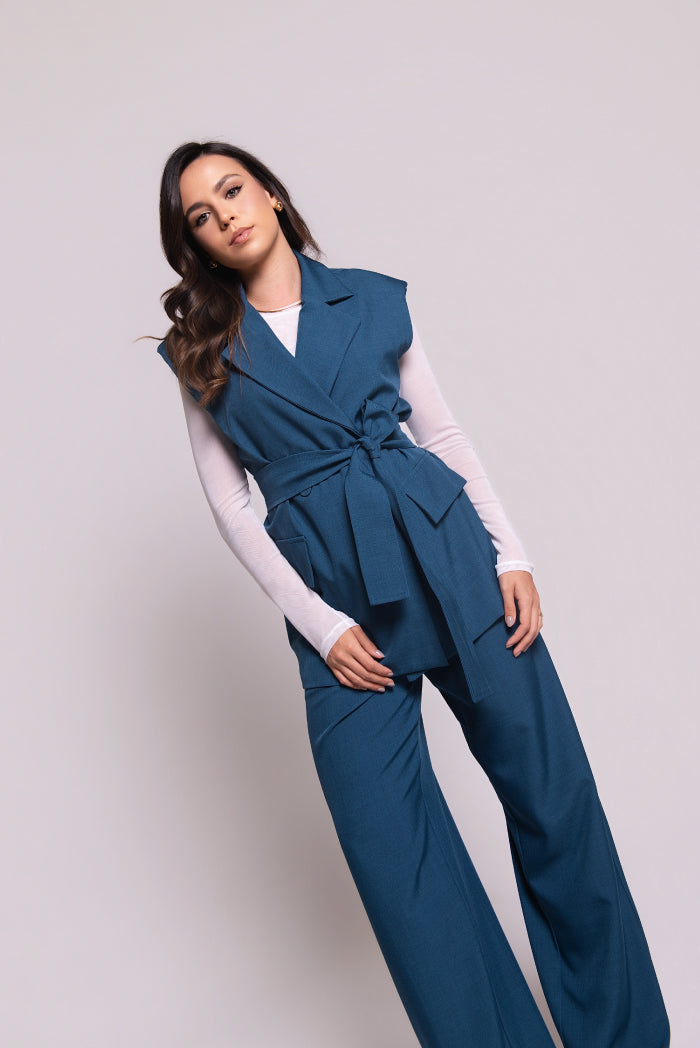 Colete Tereza Azul Petróleo