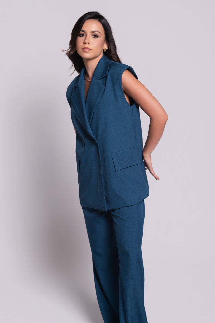 Colete Tereza Azul Petróleo