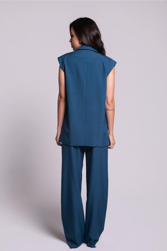 Colete Tereza Azul Petróleo