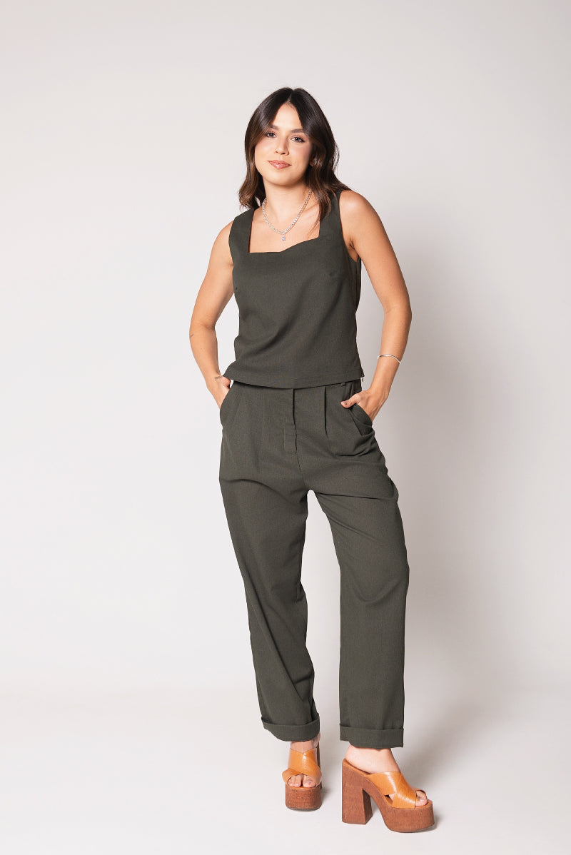 Blusa Carol Linho Verde