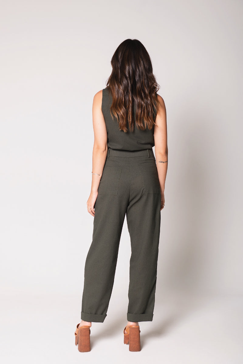 Calça Baggy Fisher Linho Verde