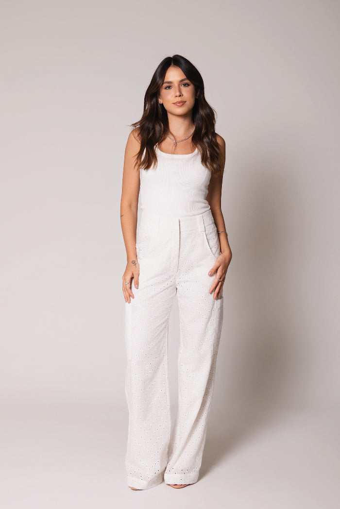 Calça Cargo Georgia Laise Off White