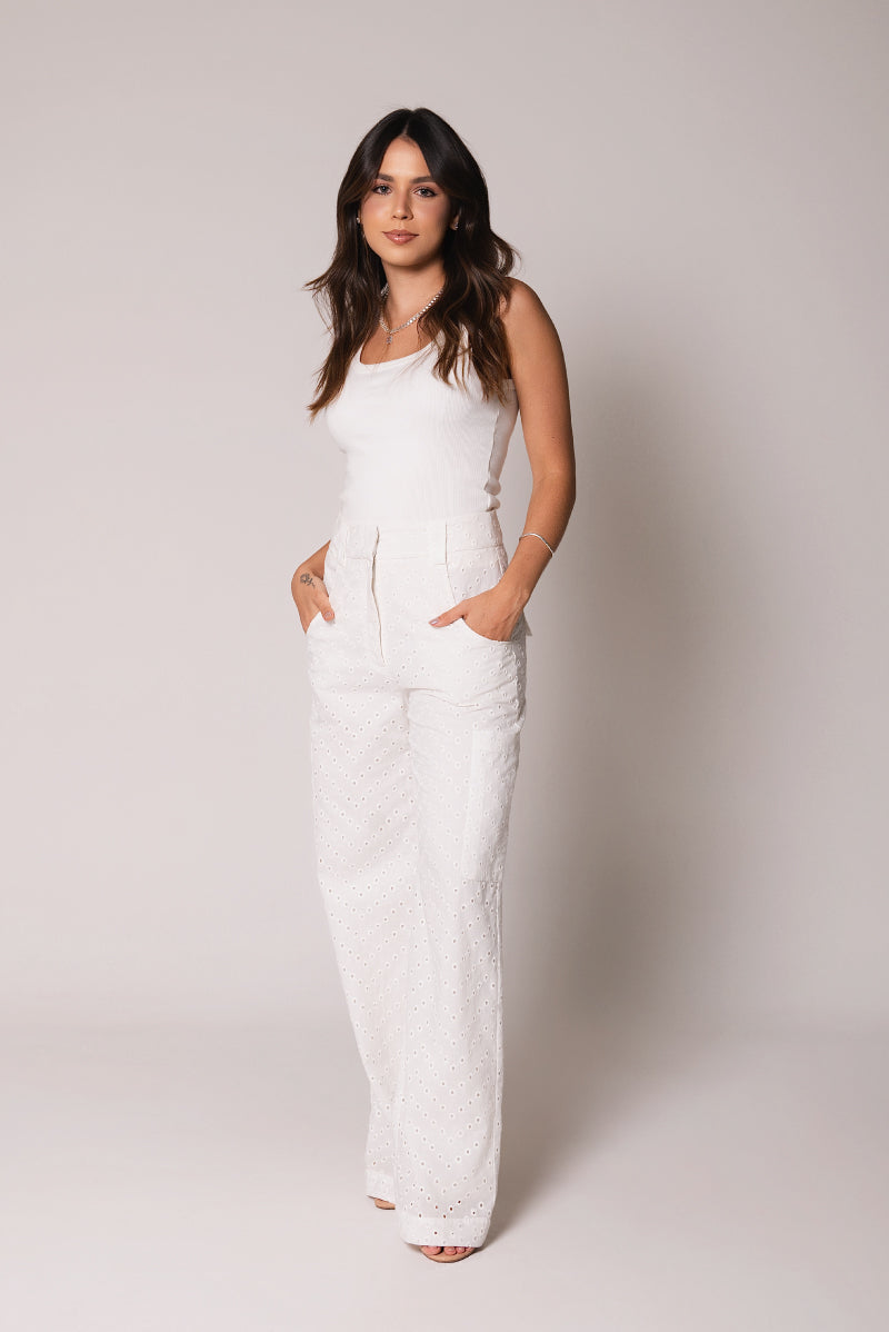 Calça Cargo Georgia Laise Off White