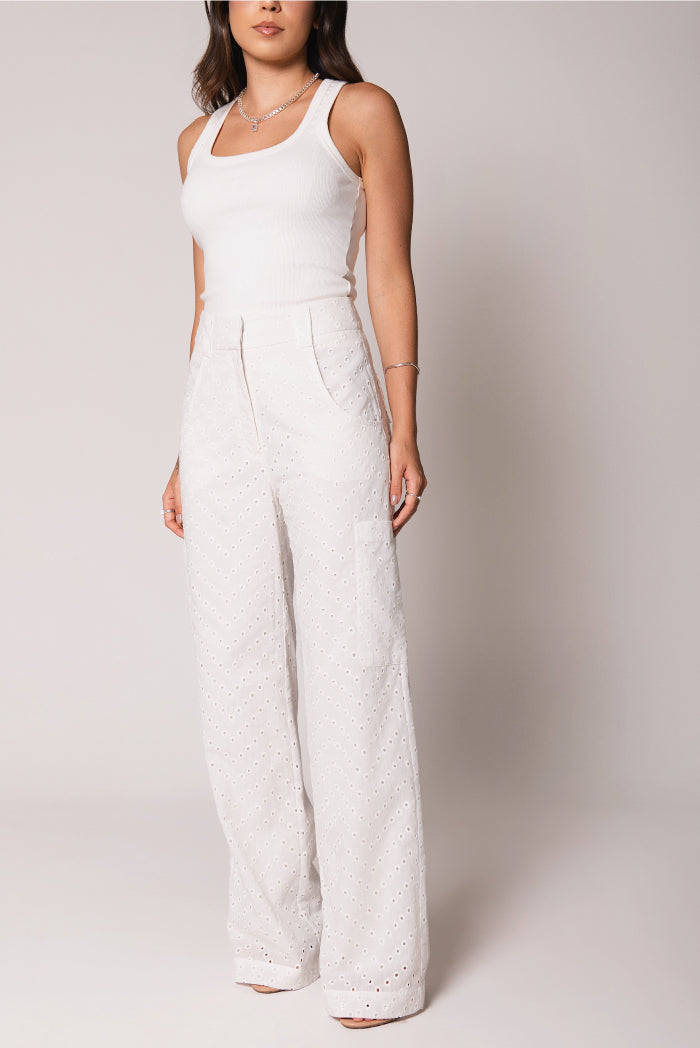 Calça Cargo Georgia Laise Off White