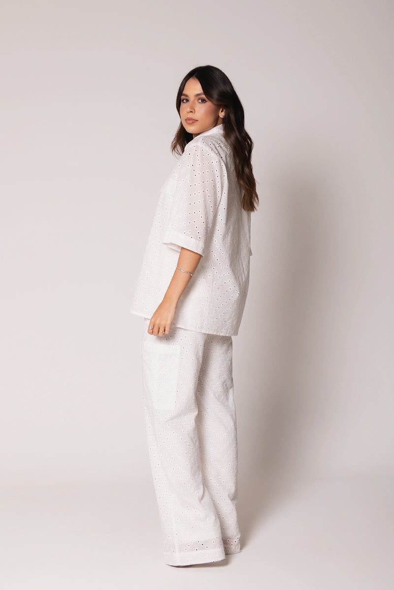 Calça Cargo Georgia Laise Off White