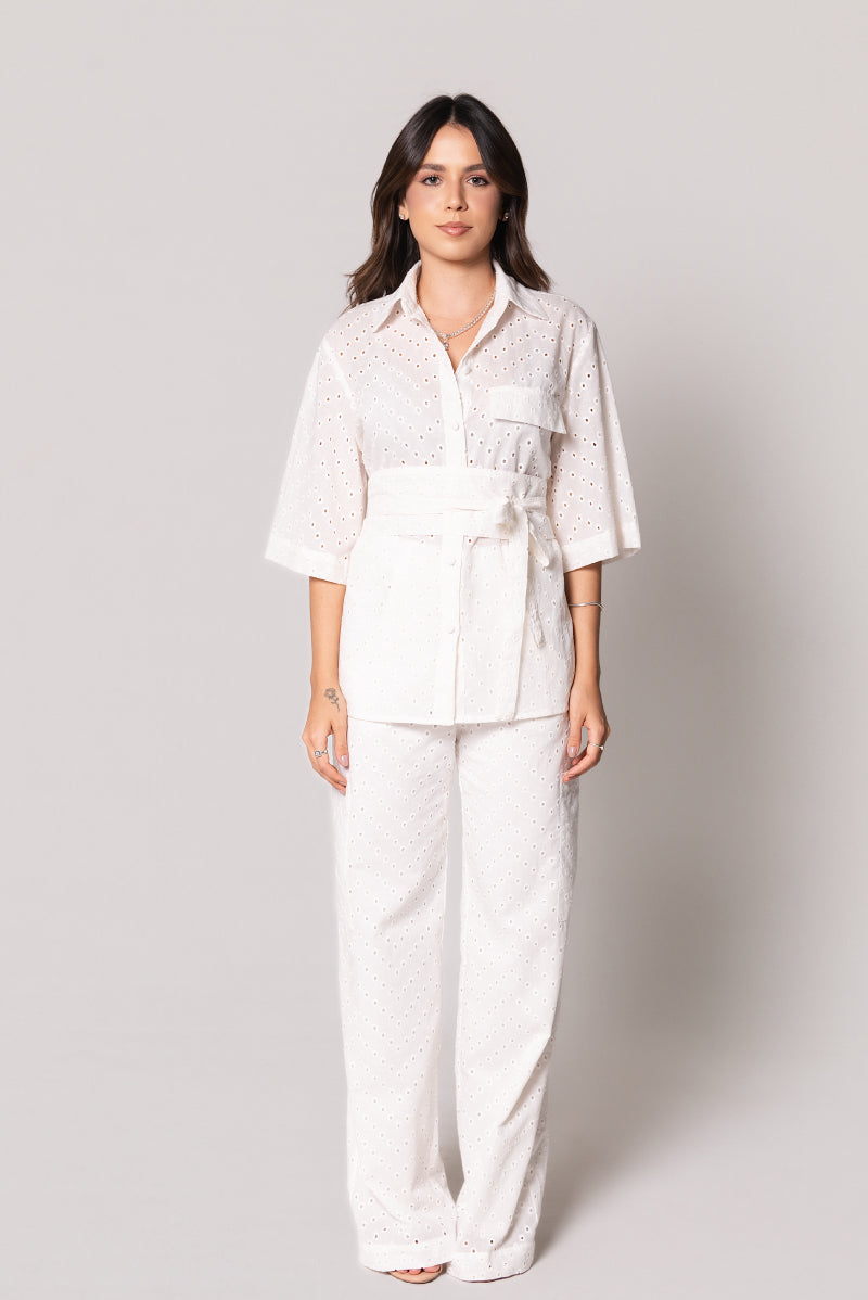 Calça Cargo Georgia Laise Off White