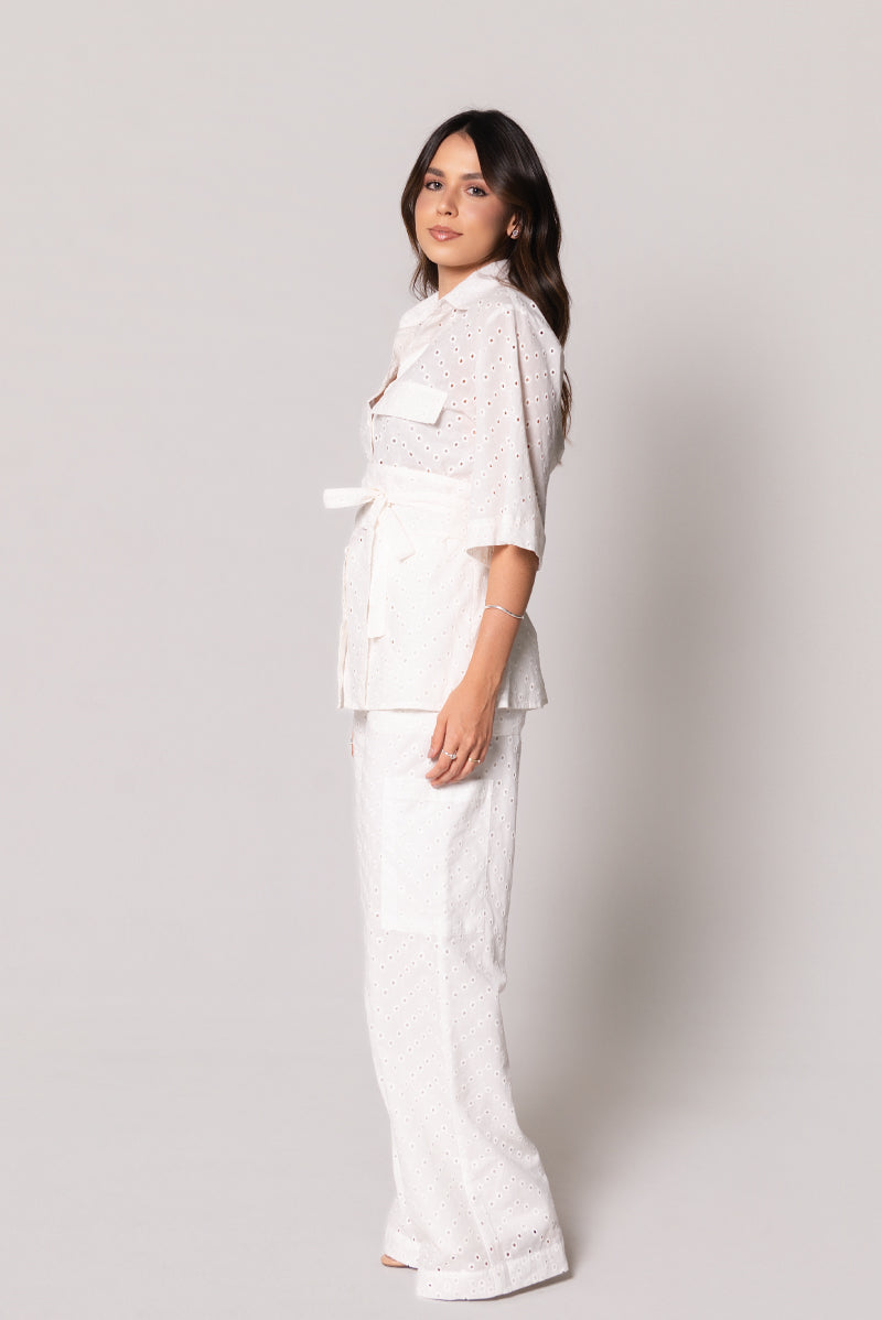 Calça Cargo Georgia Laise Off White