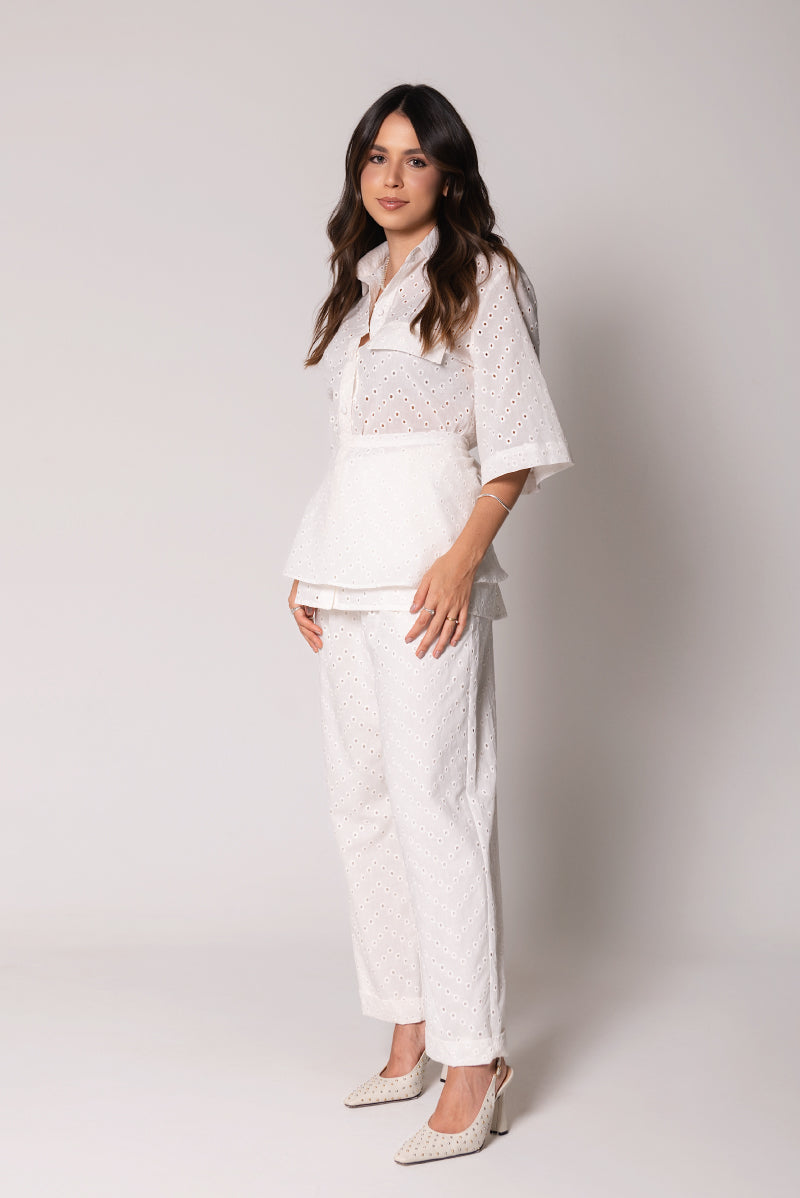 Calça Baggy Fisher Laise Off White