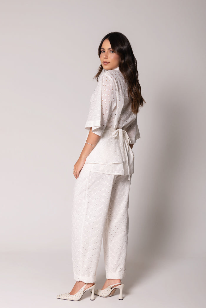 Calça Baggy Fisher Laise Off White