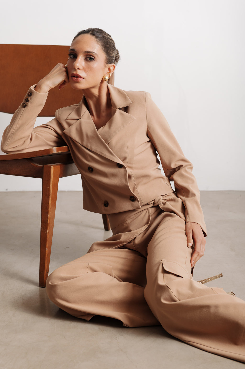 Blazer Curto Alfaiataria Ruth Caqui Ällie
