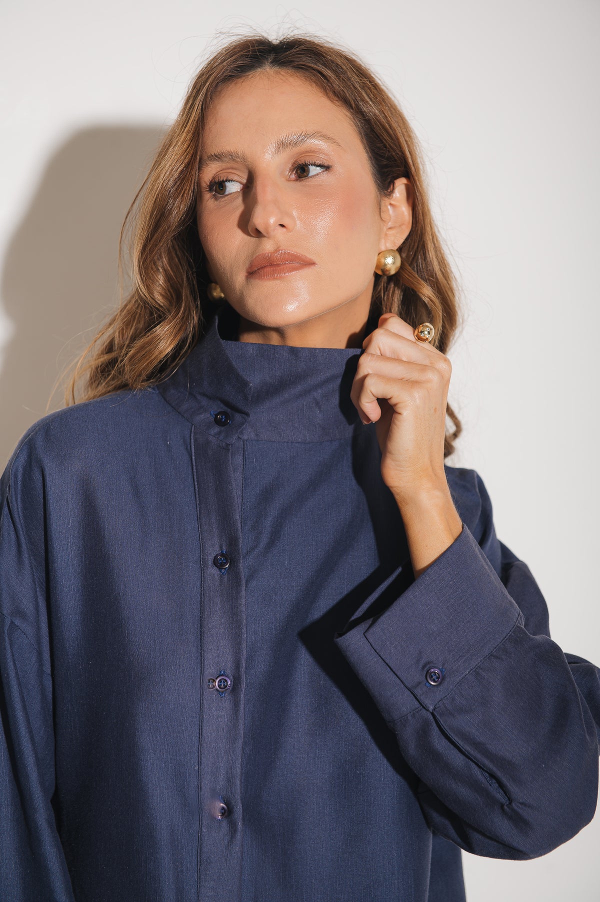 Camisa Alfaiataria Morgana Azul Jeans Ällie