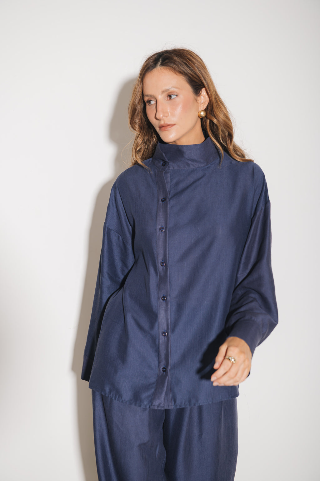 Camisa Alfaiataria Morgana Azul Jeans Ällie