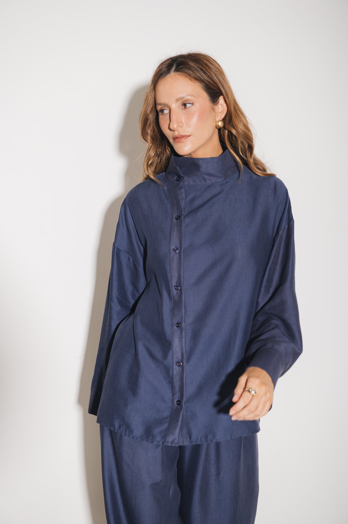 Camisa Alfaiataria Morgana Azul Jeans Ällie