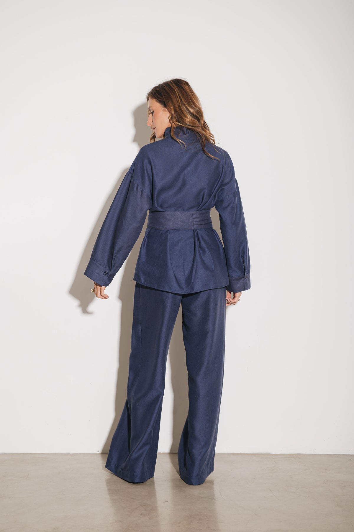Camisa Alfaiataria Morgana Azul Jeans Ällie