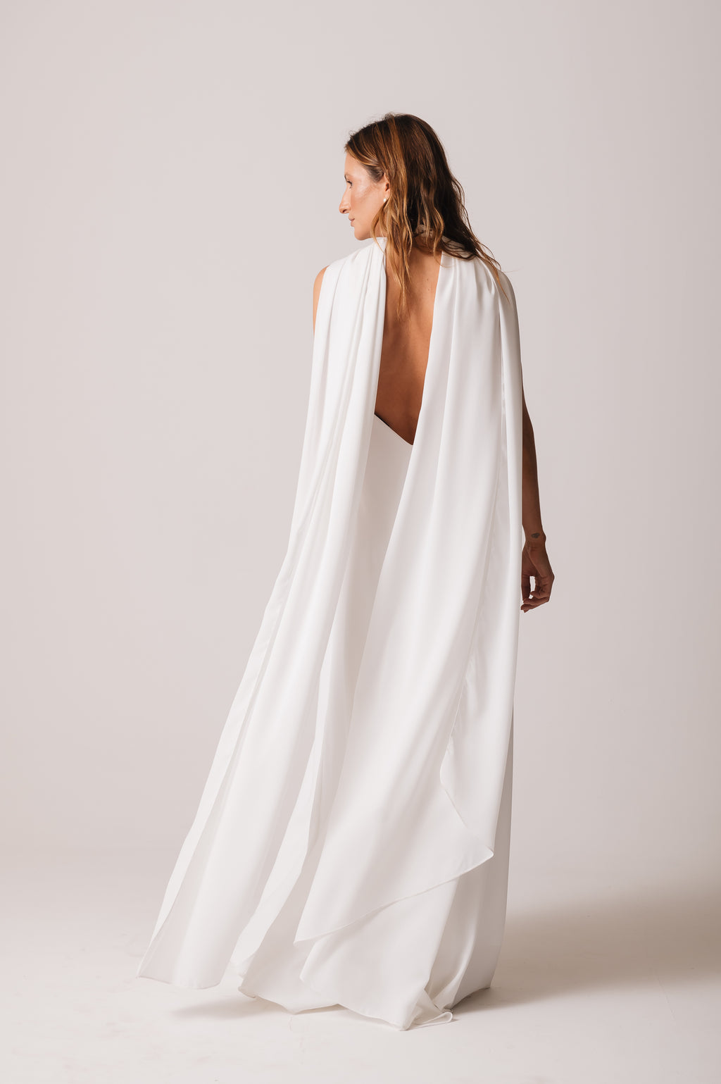 Capa Noiva Chiffon Lu Off White Ällie (Sob Encomenda)