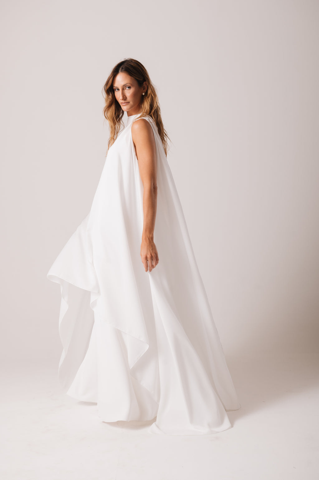 Capa Noiva Chiffon Lu Off White Ällie (Sob Encomenda)