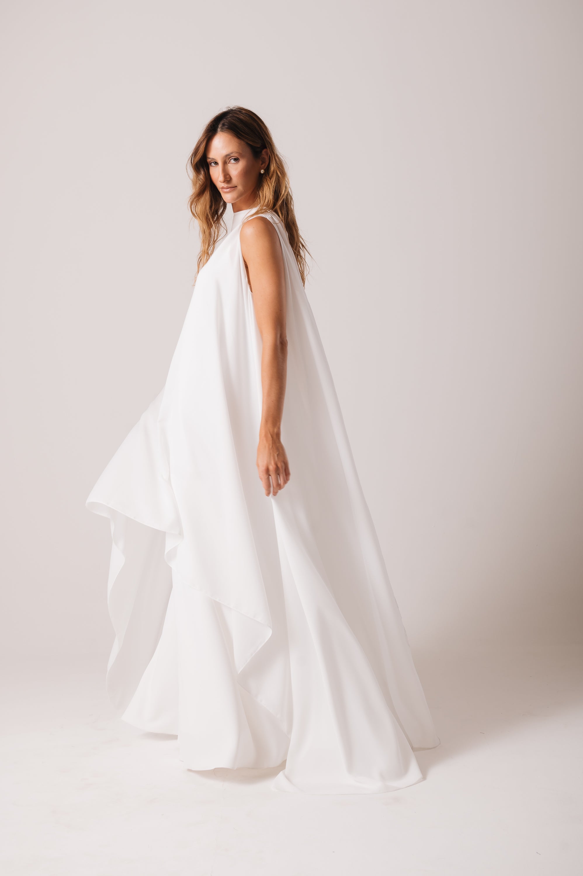 Capa Noiva Chiffon Lu Off White Ällie (Sob Encomenda)