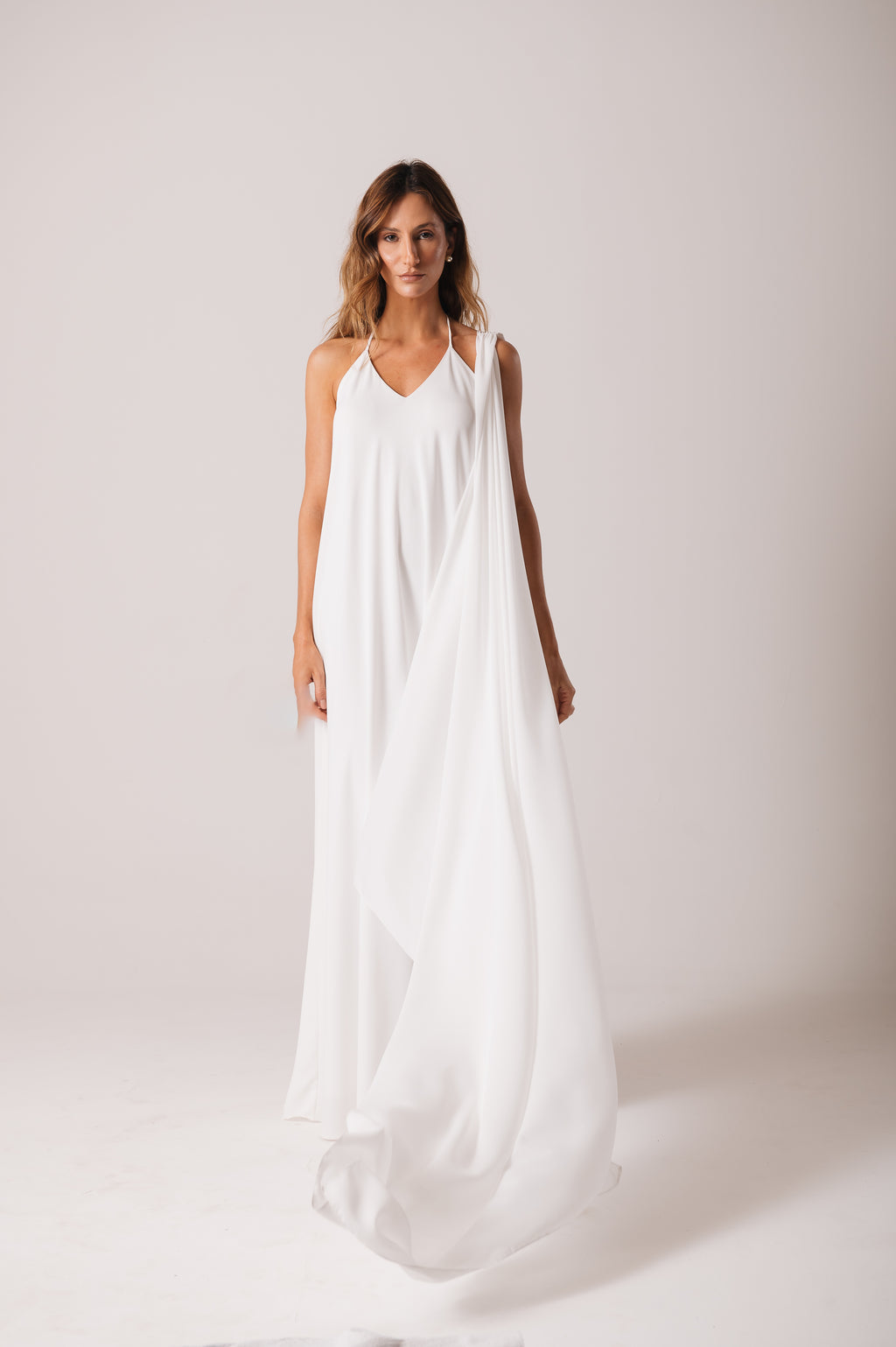 Capa Noiva Chiffon Lu Off White Ällie (Sob Encomenda)