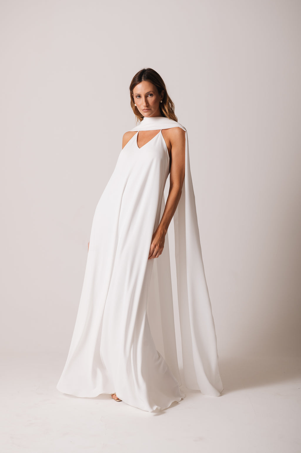 Capa Noiva Chiffon Lu Off White Ällie (Sob Encomenda)