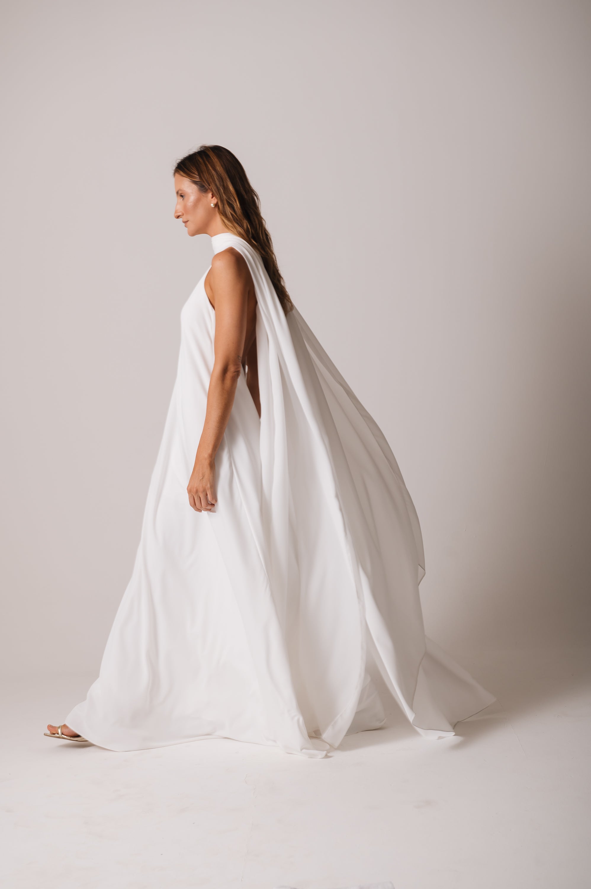 Capa Noiva Chiffon Lu Off White Ällie (Sob Encomenda)