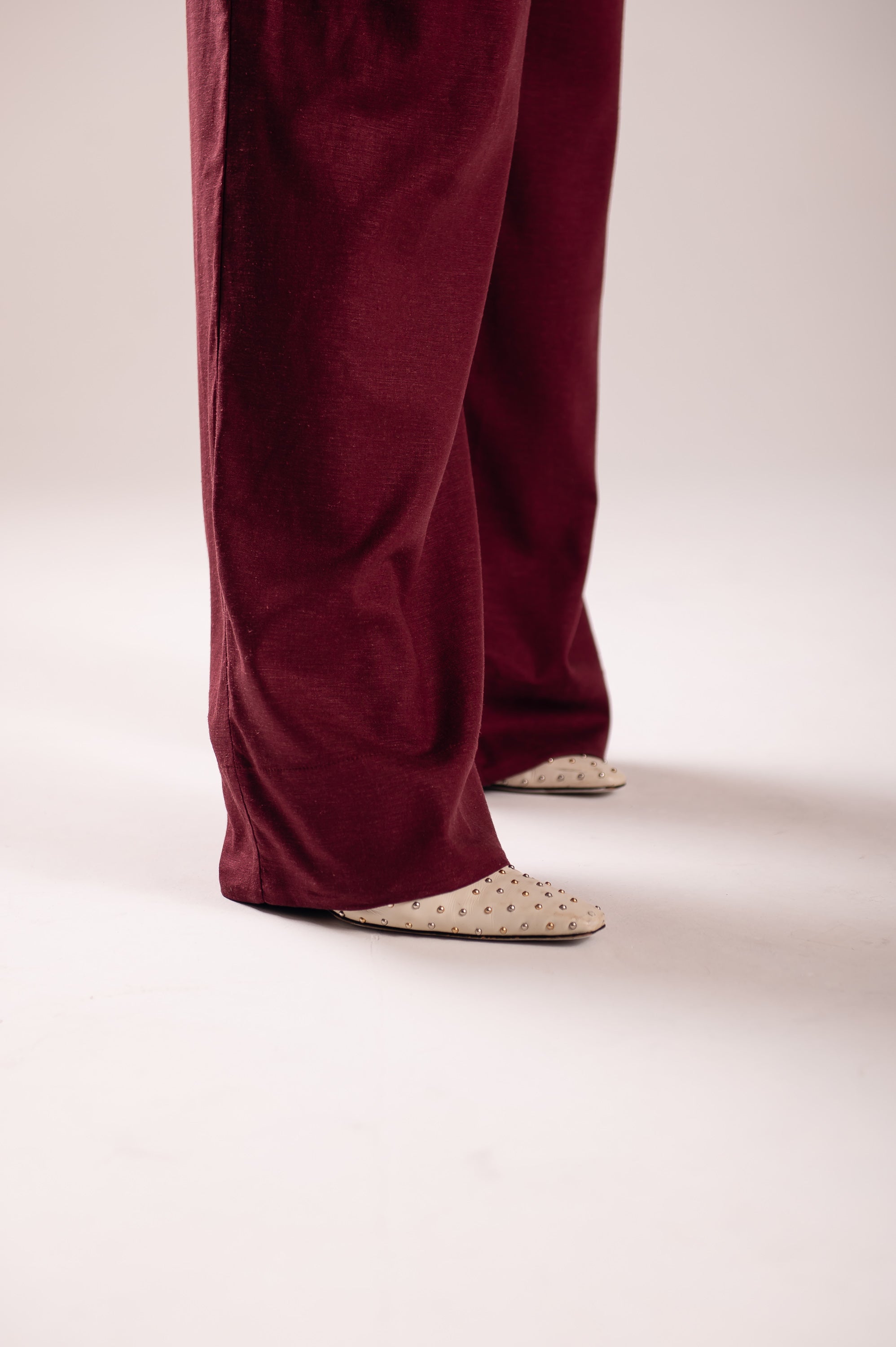 Calça Pantalona Linho Olívia Uva Saphir