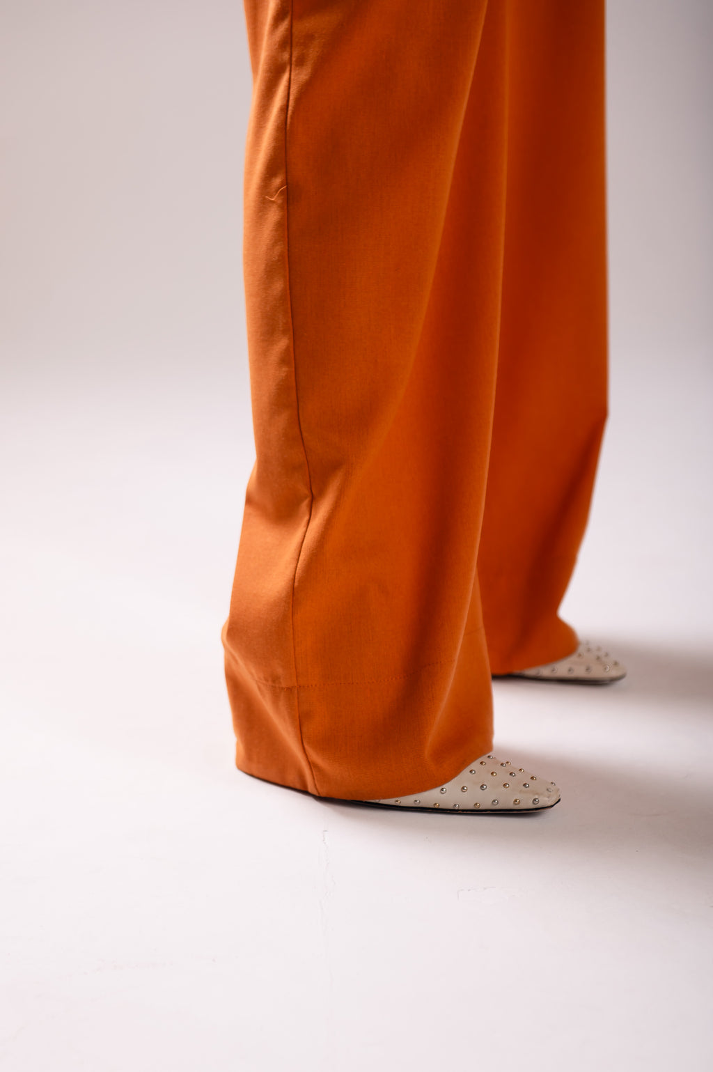 Calça Pantalona Linho Olívia Caramelo Saphir