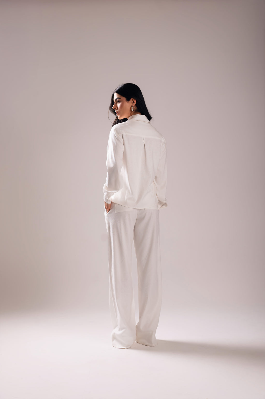 Camisa Linho Lari Off White Saphir