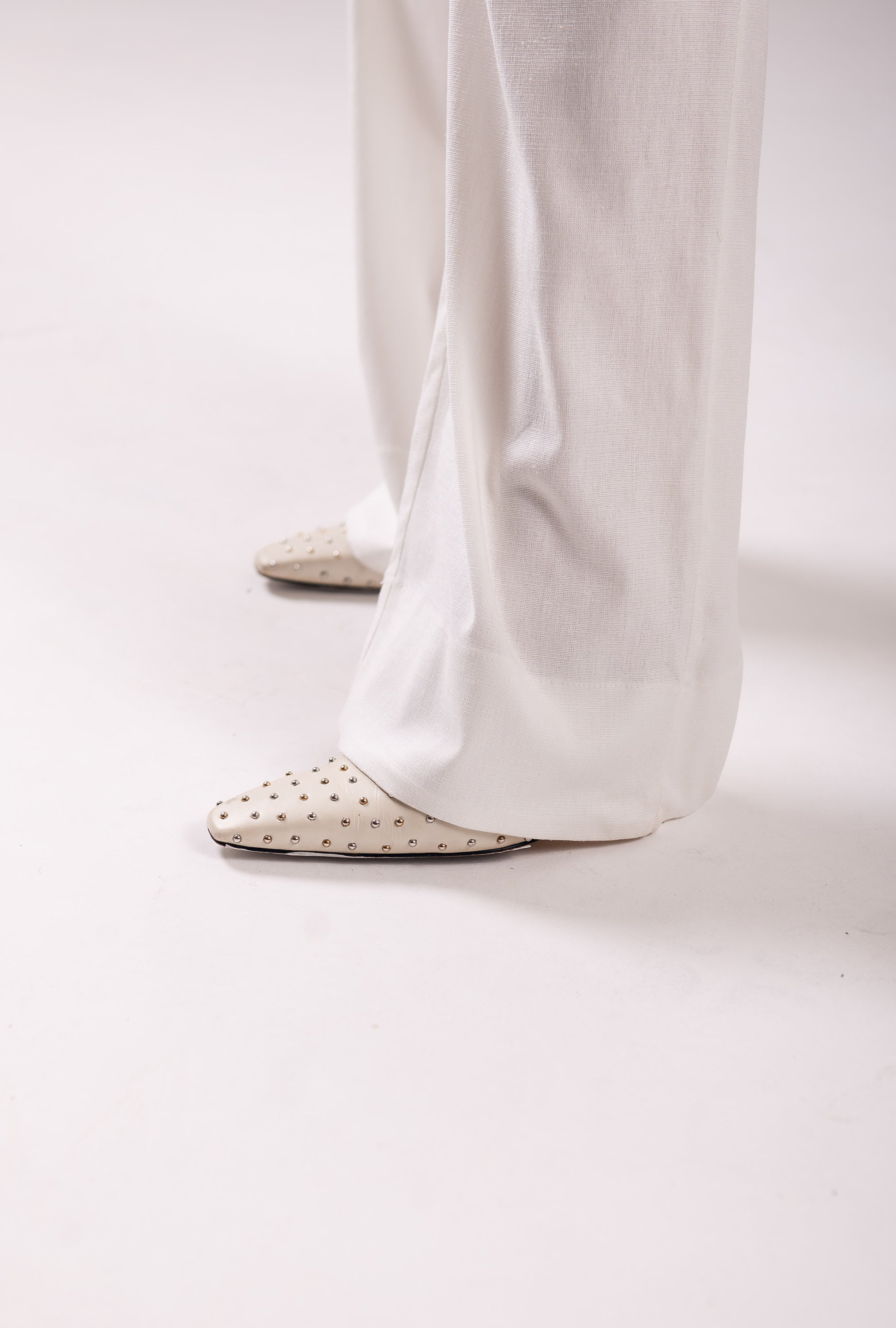 Calça Pantalona Linho Olívia Off White Saphir